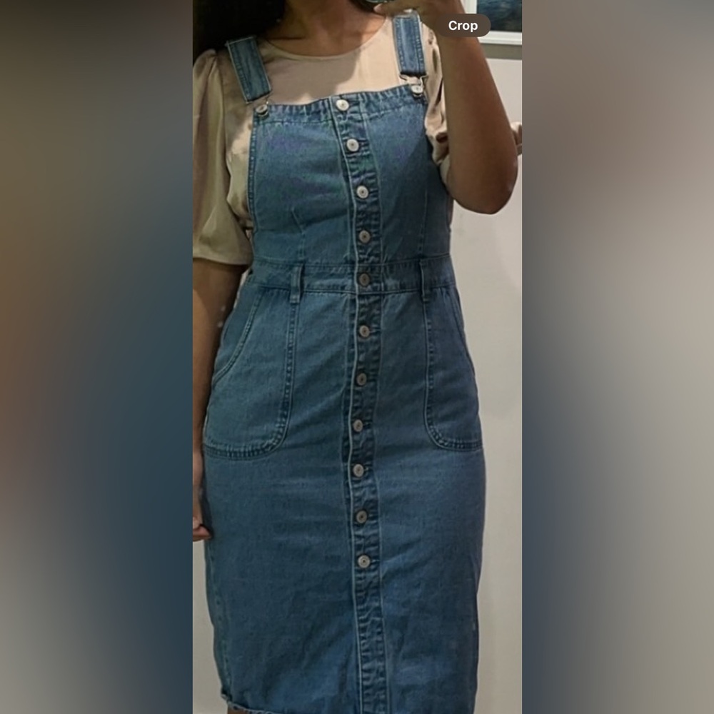 Denim button up Midi Dress